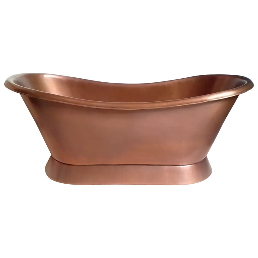 Coppersmith Creations Antique Copper Slanting Base Freestanding Bath