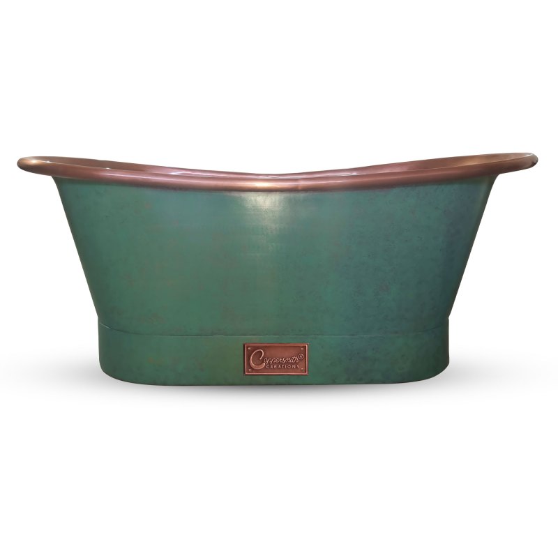 Coppersmith Creations Copper Green Patina variant 2 Freestanding Bath