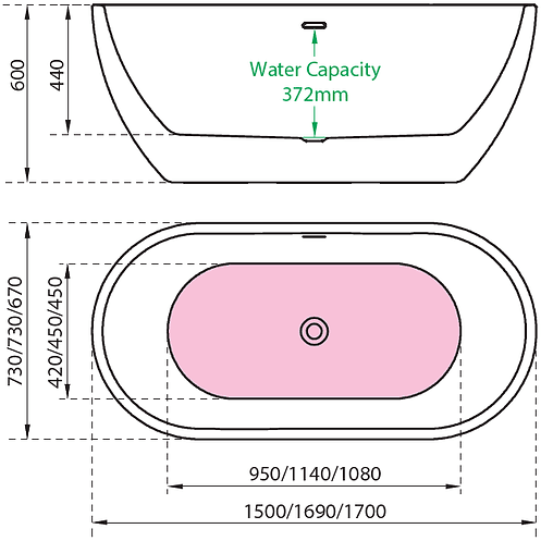 Charlotte Edwards Belgravia Sparkling Gold Freestanding Bath - bathlux.co.uk