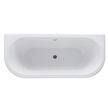 Nuie 1700 Double Ended Back to Wall Roll Top Freestanding Bath