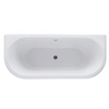 Nuie 1700 Double Ended Back to Wall Roll Top Freestanding Bath