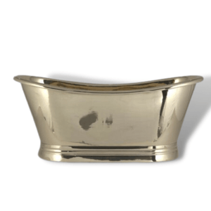 Coppersmith Polished Brass Rolled Pipe Top Freestanding Bath