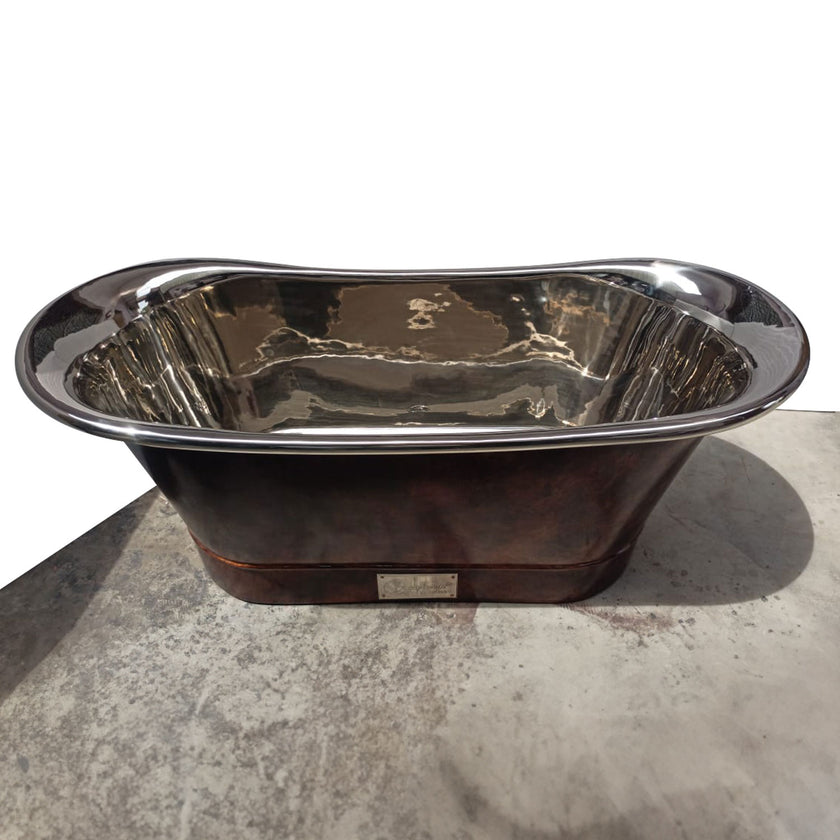 Coppersmith Nickel Inside & Weathered Antique Outside Finish with Straight Base