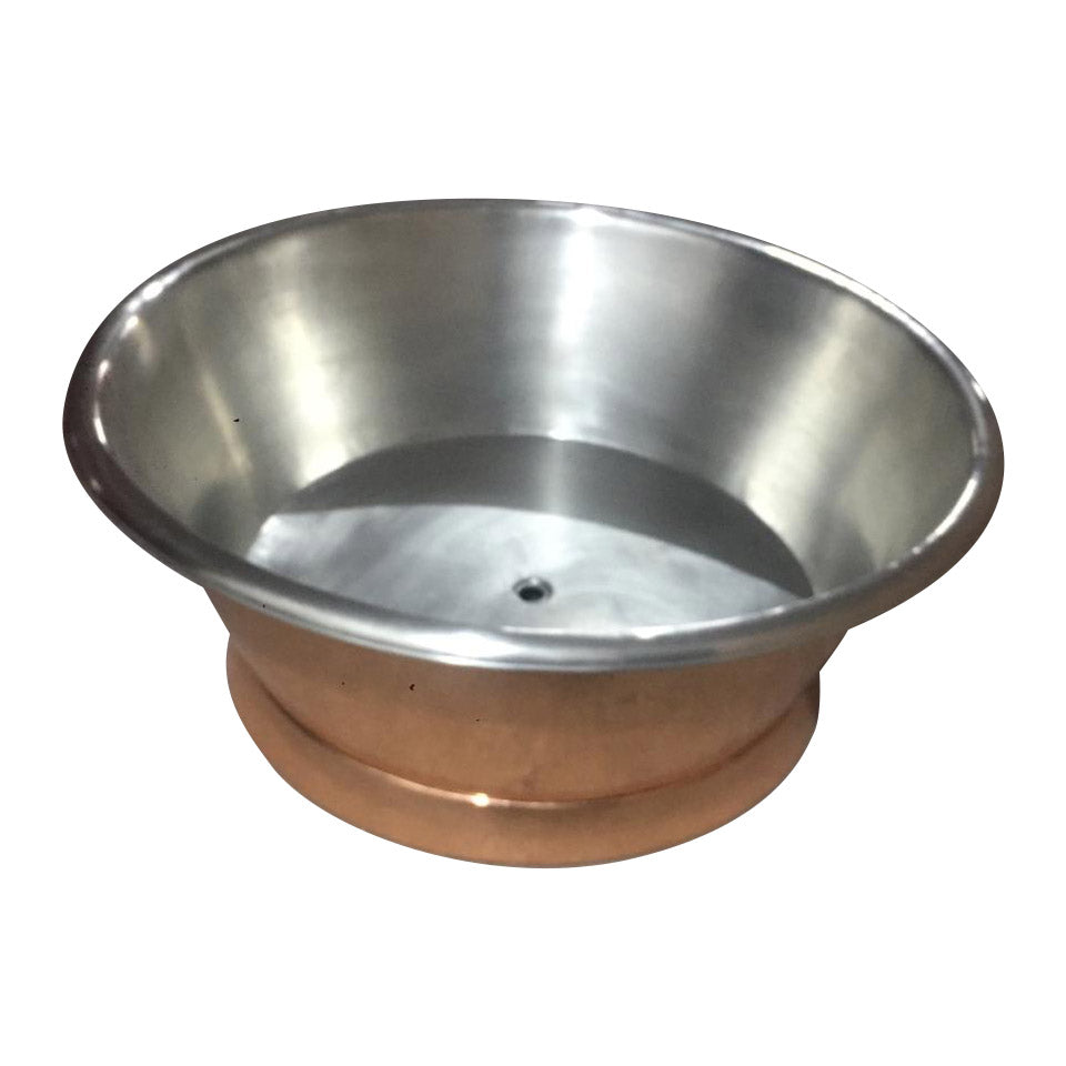 Coppersmith Round Polished Copper Tin Freestanding Bath