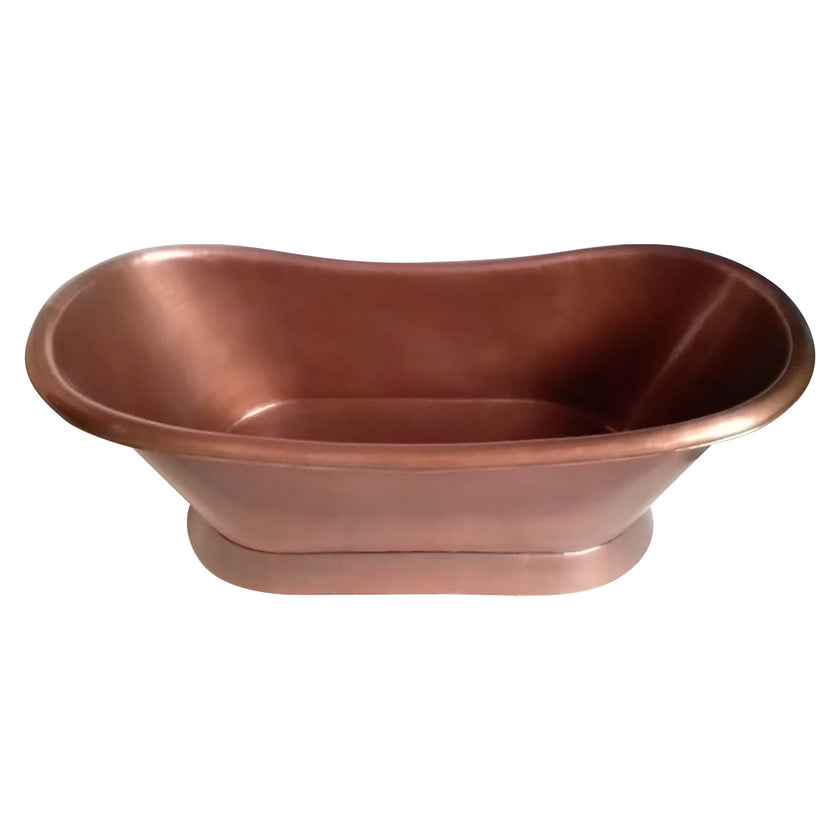 Coppersmith Creations Antique Copper Slanting Base Freestanding Bath