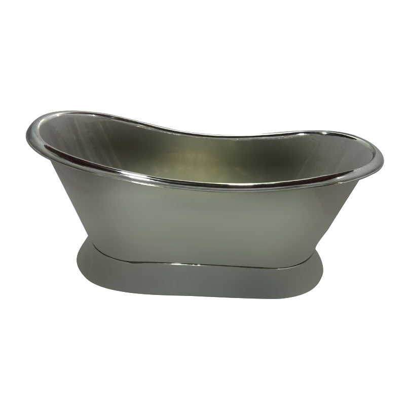 Coppersmith Copper Bathtub Full Nickel Finish Freestanding Bath