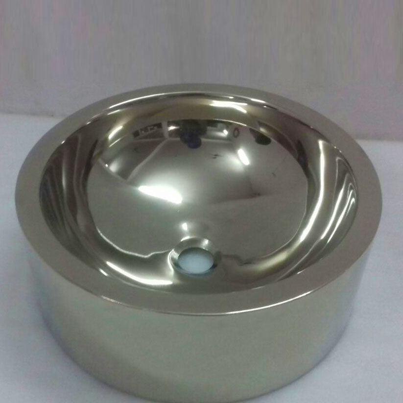 Double Wall Copper Sink Nickel Finish Inside Outside