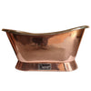 Coppersmith Creations Copper Slanting Base Nickel Interior Freestanding Bath