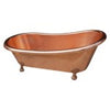 Coppersmith Clawfoot Copper Tub Hammered Freestanding Bath