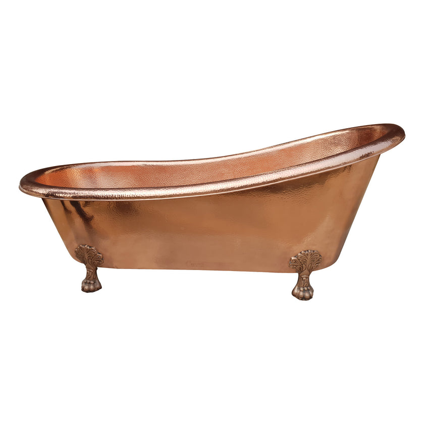 Coppersmith Clawfoot Copper Tub Hammered Freestanding Bath