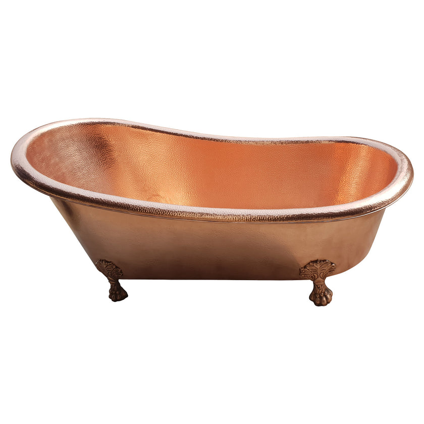 Coppersmith Clawfoot Copper Tub Hammered Freestanding Bath