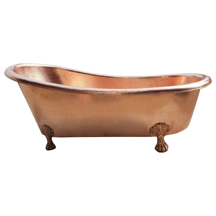 Coppersmith Clawfoot Copper Tub Hammered Freestanding Bath