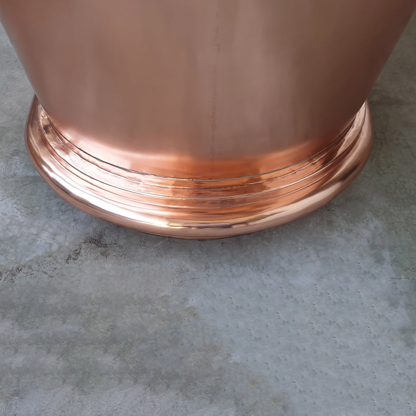 Coppersmith Creations Shining Copper Nickel Inside Freestanding Bath
