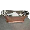 Coppersmith Creations Shining Copper Nickel Inside Freestanding Bath