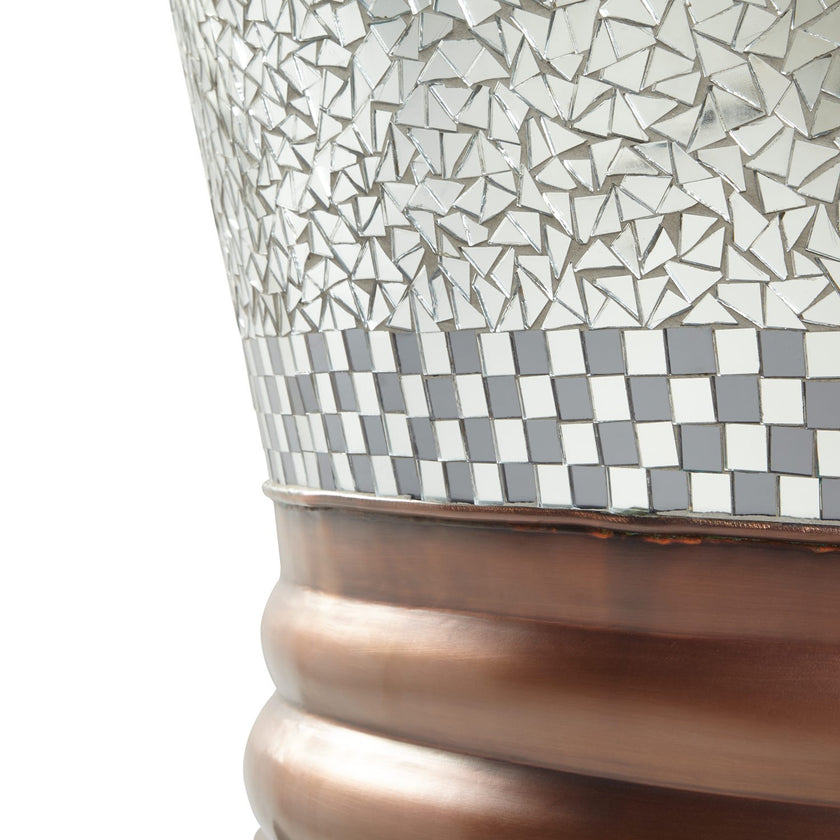 Coppersmith Creations Glass Mosaic Copper Freestanding Bath