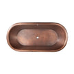 Coppersmith Creations Copper Pedestal Freestanding Bath