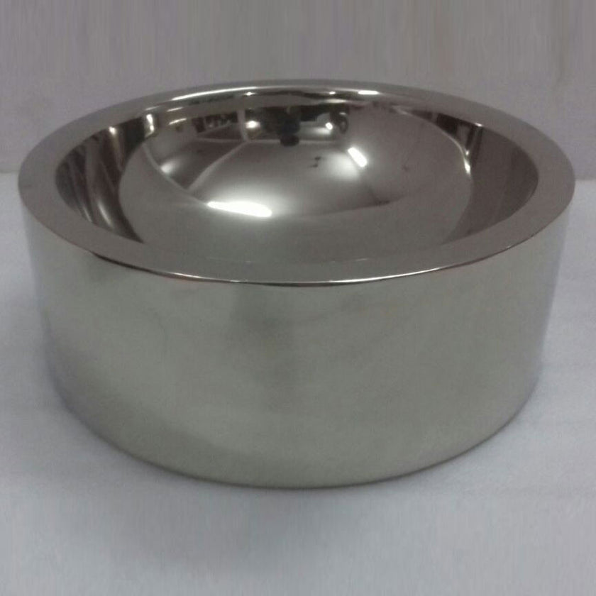 Double Wall Copper Sink Nickel Finish Inside Outside