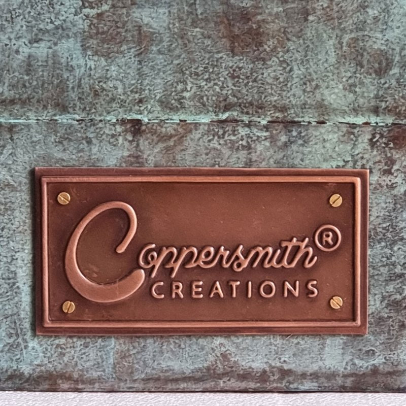 Coppersmith Creations Copper Blue Green Patina Freestanding Bath