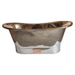 Coppersmith Creations Straight Copper Base Full Nickel Freestanding Bath
