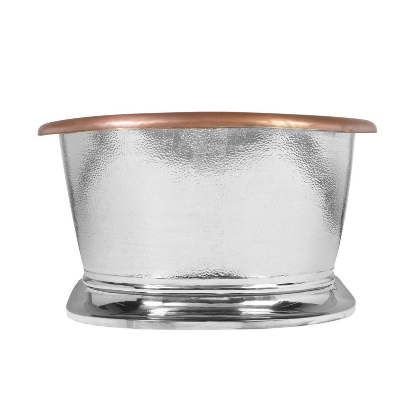 Coppersmith Copper Tub Nickel Exterior Freestanding Bath