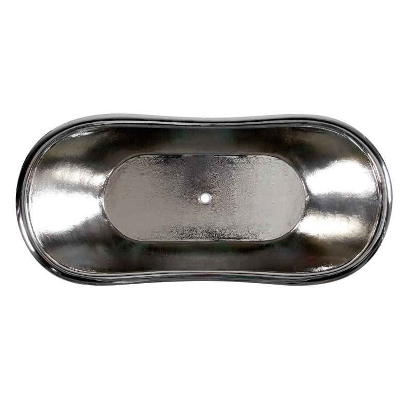 Coppersmith Creations Copper Double Slipper Nickel Freestanding Bath