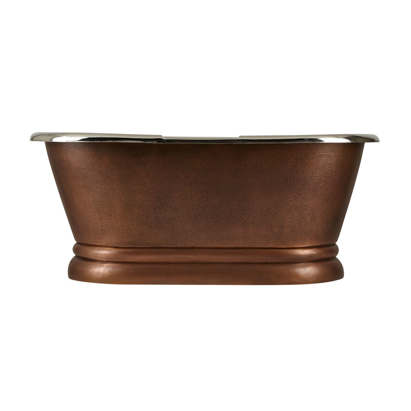 Coppersmith Copper Pedestal Tub Nickel Freestanding Bath