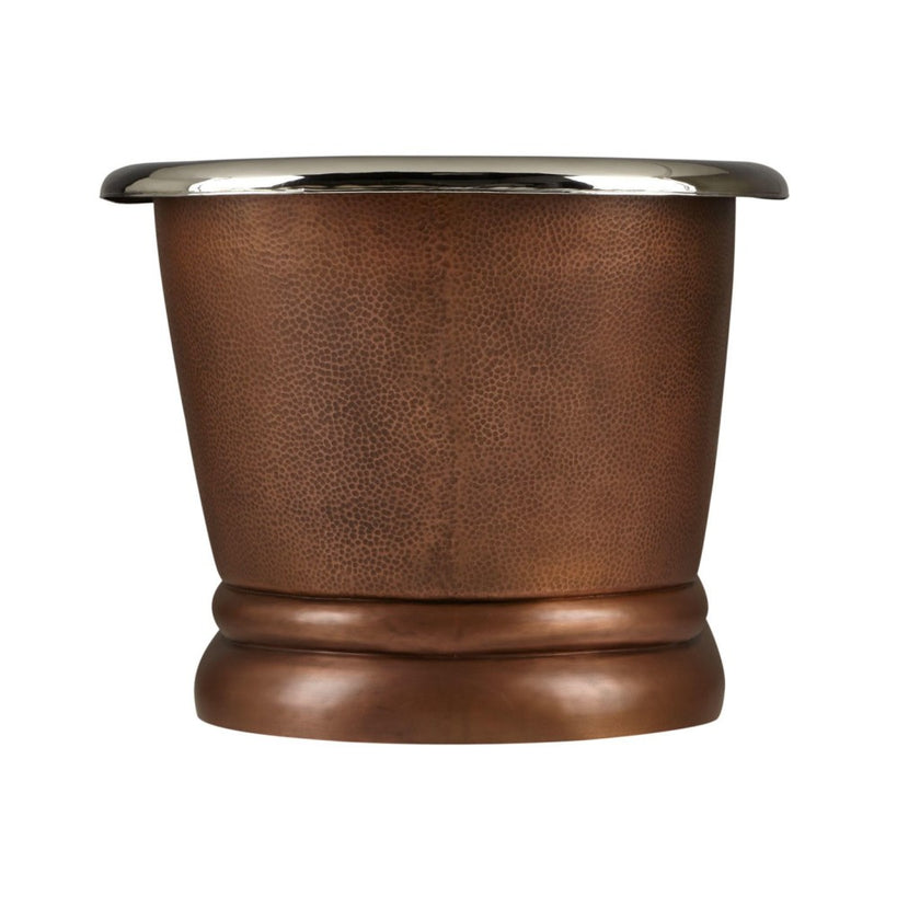 Coppersmith Copper Pedestal Tub Nickel Freestanding Bath
