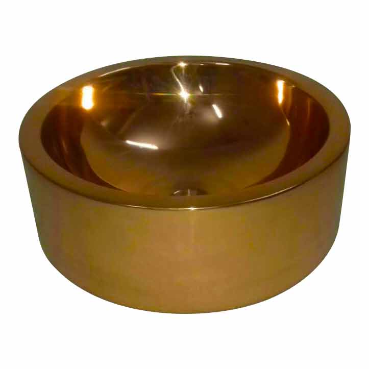 Double wall Copper Sink Shiny Copper Finish Inside Outside