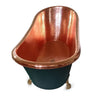Coppersmith Creations Hammered Copper Clawfoot Blue Green Freestanding Bath
