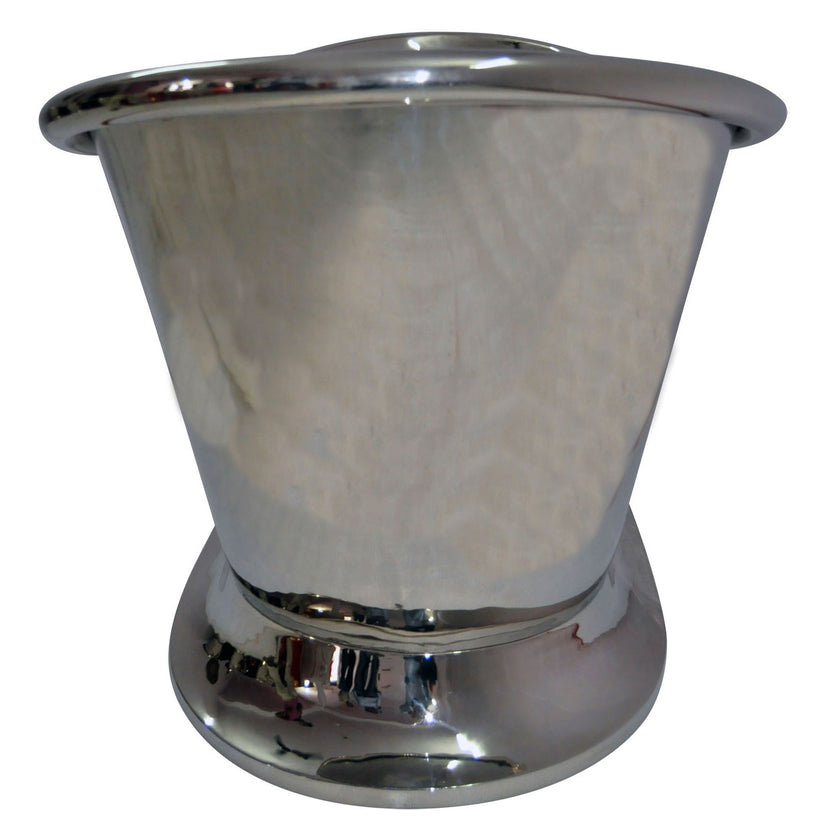 Coppersmith Copper Nickel Finish Curved Pedestal Freestanding Bath