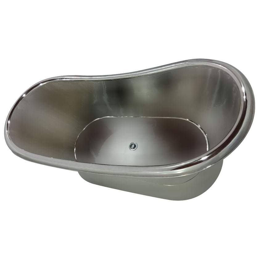 Coppersmith Copper Bathtub Full Nickel Finish Freestanding Bath