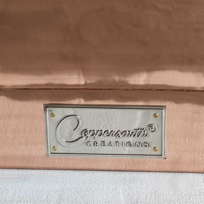 Coppersmith Creations Copper Straight Base Nickel Freestanding Bath