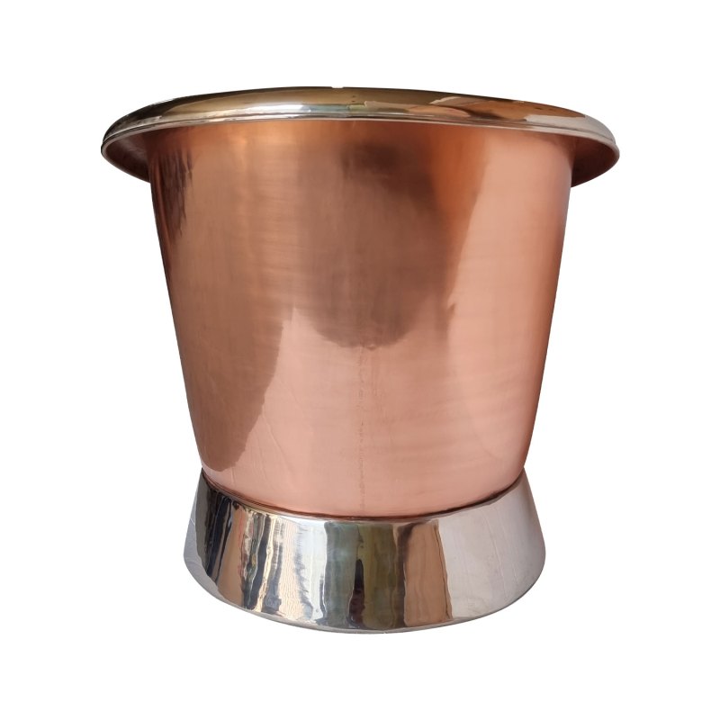 Coppersmith Creations Copper Exterior Nickel Interior Freestanding Bath