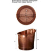 Coppersmith Creations Antique Copper Round Japanese Soaking Freestanding Bath