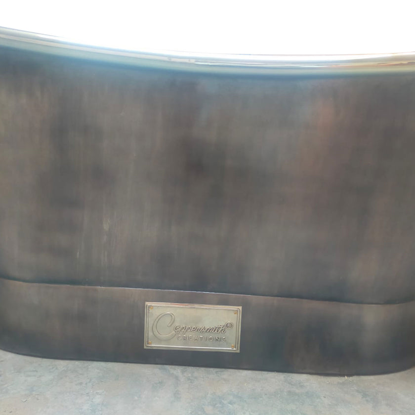 Coppersmith Nickel Interior Finish & Patinated Lead Finish Exterior with Straight Base