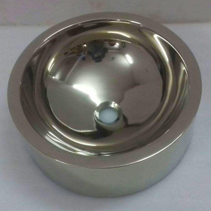 Double Wall Copper Sink Nickel Finish Inside Outside