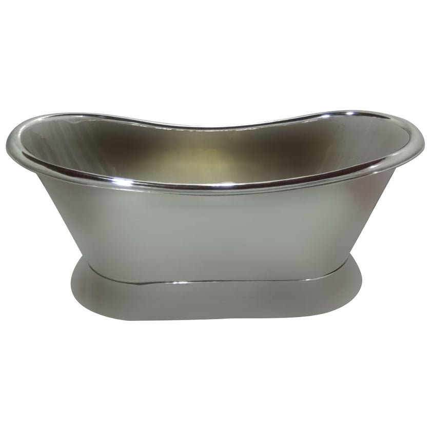 Coppersmith Copper Bathtub Full Nickel Finish Freestanding Bath