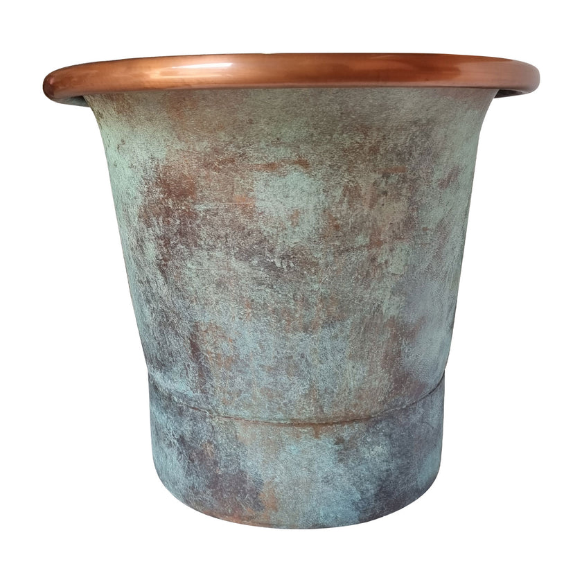 Coppersmith Creations Copper Blue Green Patina Freestanding Bath