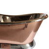 Coppersmith Creations Copper Exterior Nickel Interior Freestanding Bath
