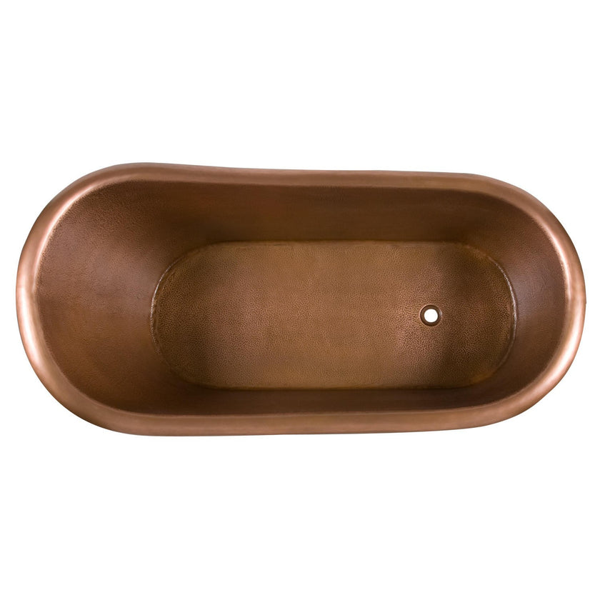 Coppersmith Hammered Copper Clawfoot Freestanding Bath