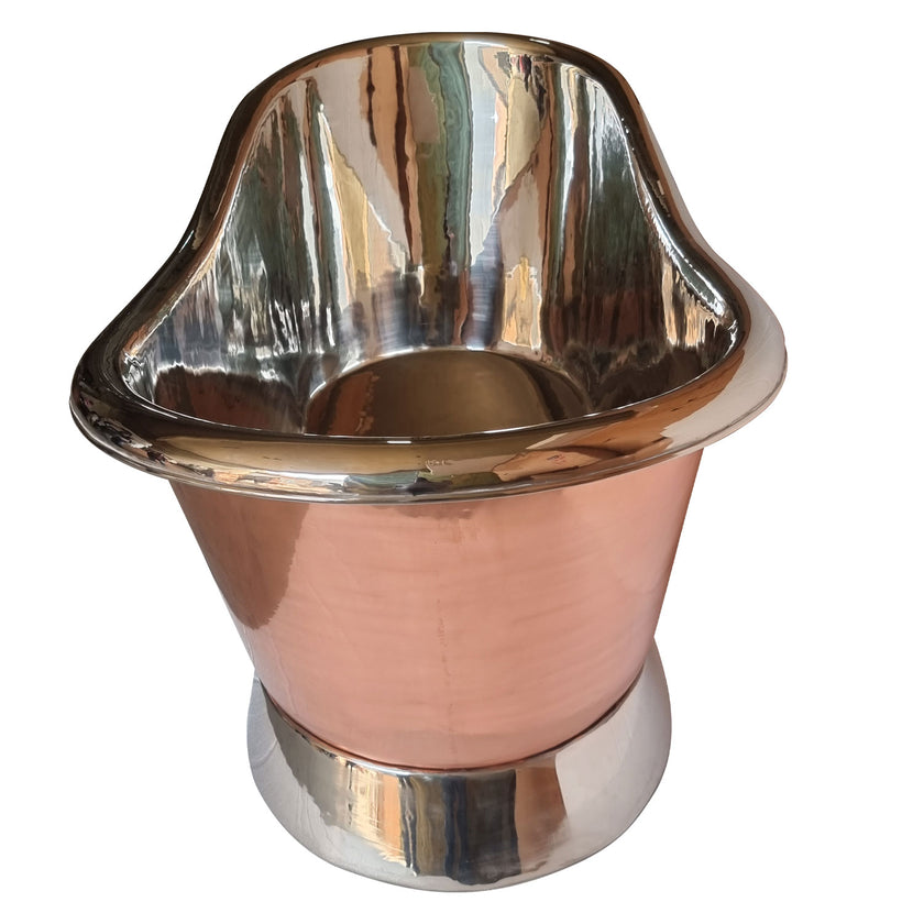 Coppersmith Creations Copper Exterior Nickel Interior Freestanding Bath