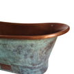 Coppersmith Creations Copper Blue Green Patina Freestanding Bath