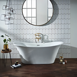 Aqua Bow Gloss White Freestanding Bath 1800 x 800