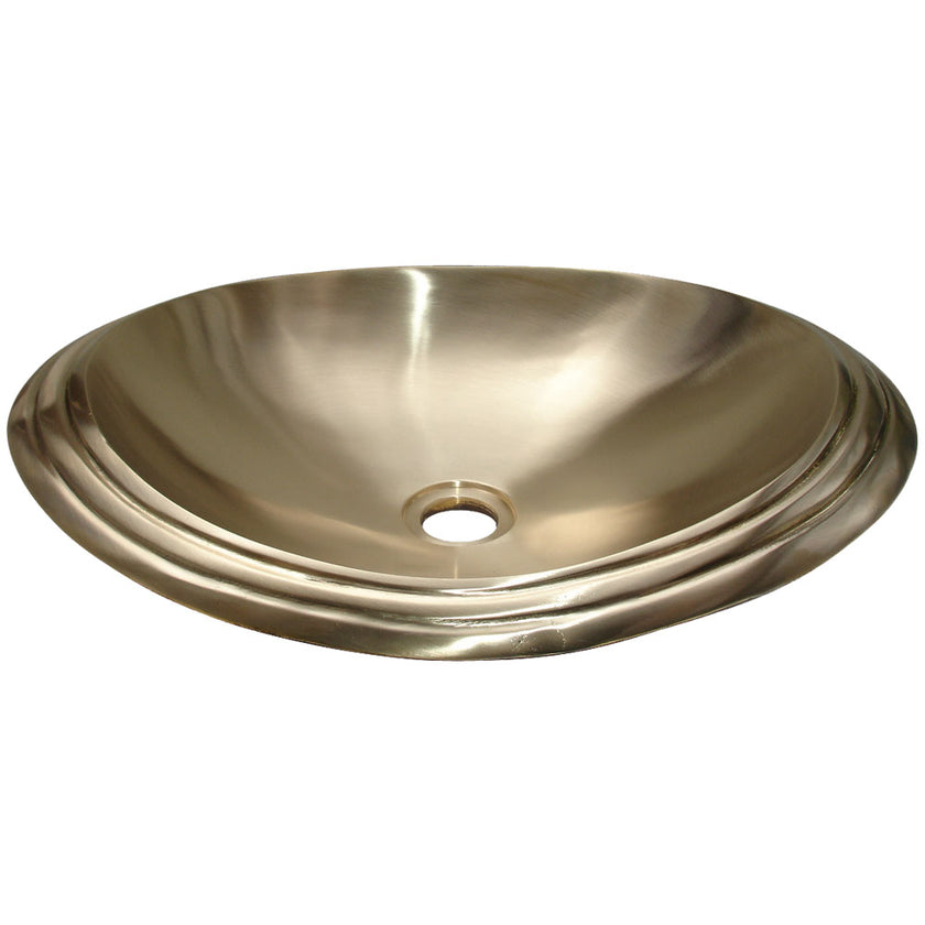 Cast Bronze Sink Oval Shiny Yellow
