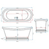 BC Designs Nickel Freestanding Boat Bath All Sizes
