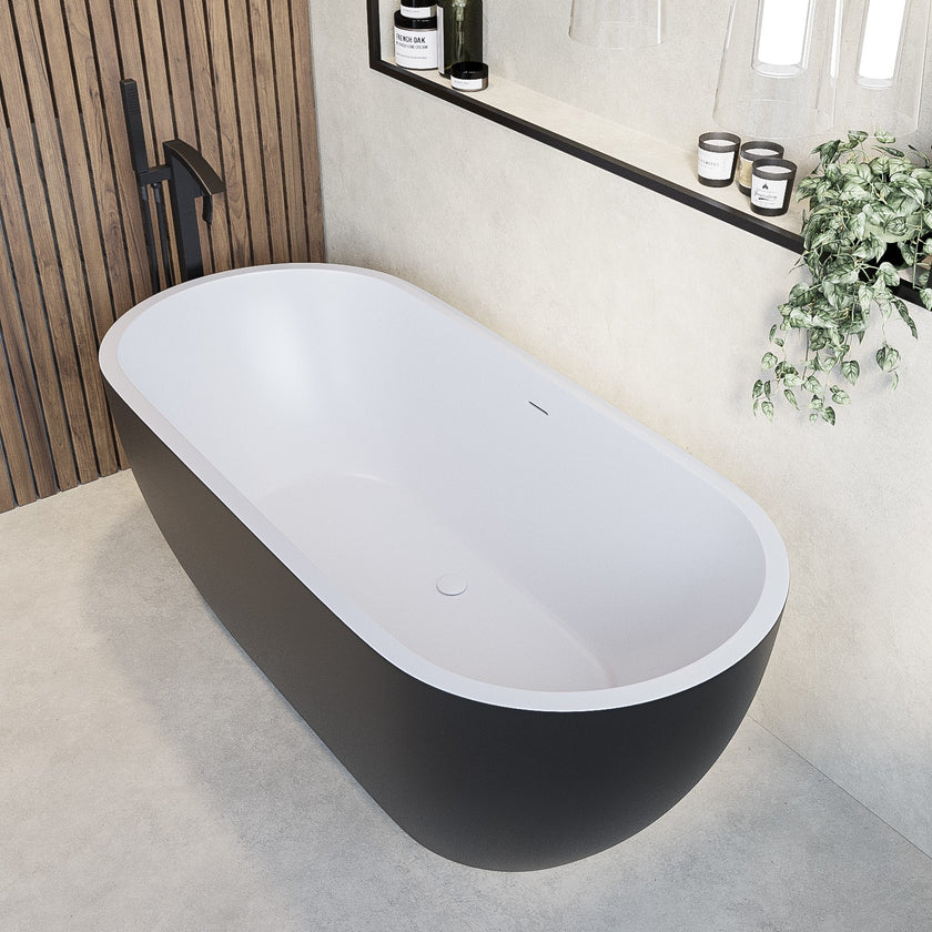 Aqua Summit Luxury Graphite Double Ended Freestanding Bath