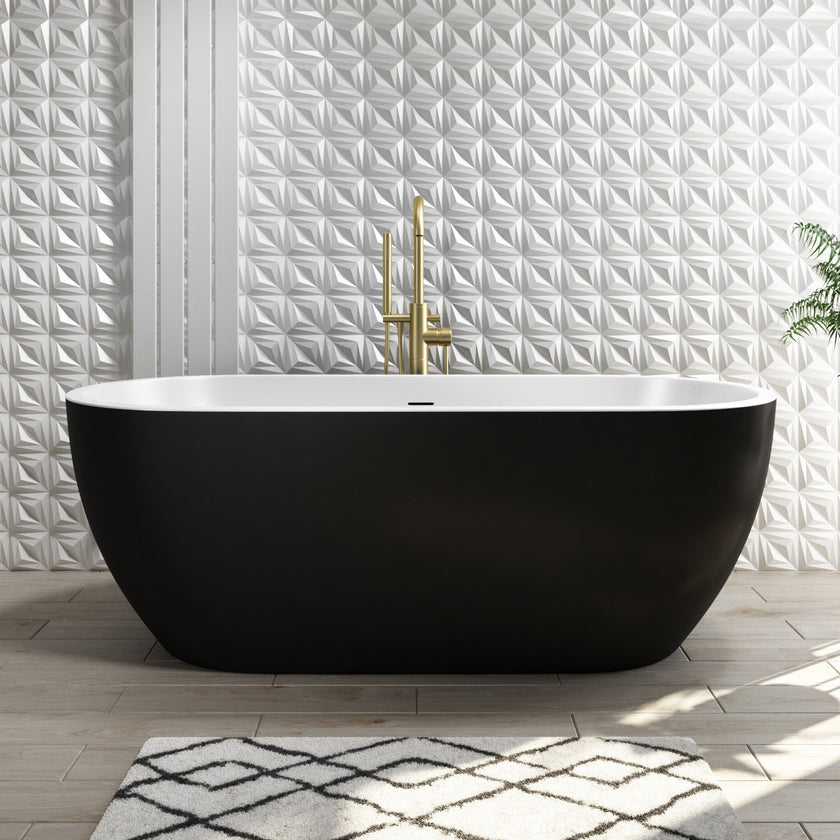 Aqua Summit Luxury Graphite Double Ended Freestanding Bath