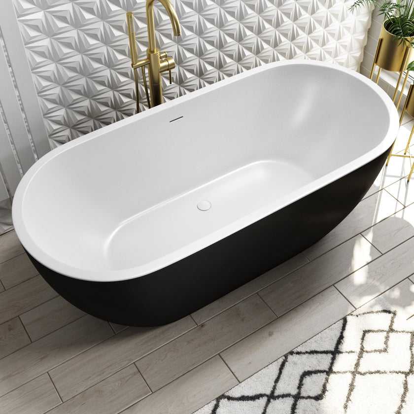 Aqua Summit Luxury Graphite Double Ended Freestanding Bath