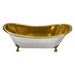 Coppersmith Clawfoot Brass Matt White Freestanding Bath
