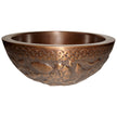 Copper Sink Double wall Embossing on outer wall